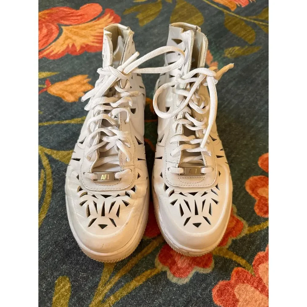 Nike Women’s Air Force 1 Ultra Force Mid Joli White Sneakers Size W 8